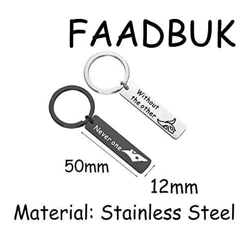 FAADBUK Video Game Inspired Gift KTEH Gift Couples Keychain Never One without the Other2
