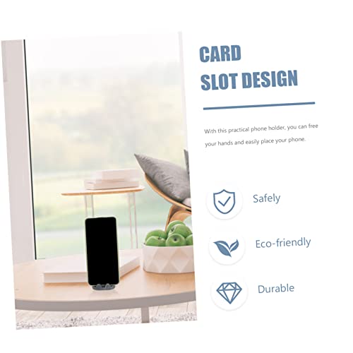 Mikikit Prop Resin Figurine Sculpture Stand Black Home Cell Tablet Smartphone Island Base Statue For Bracket Charging Bookshelf Exquisite Holder Moai Grey Phone Ornament Creative Mobile #TOP3