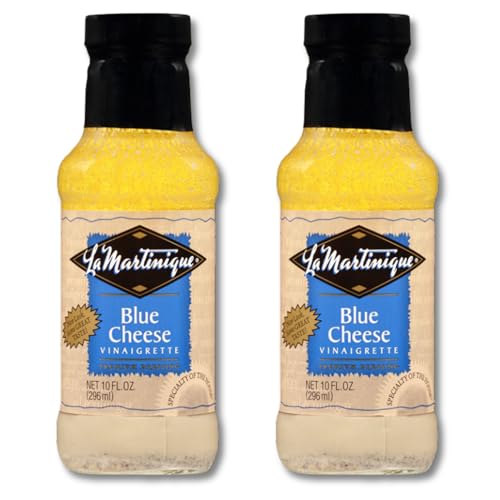 La Martinique Blue Cheese Vinaigrette Dressing 10 Ounce Bottle (Pack of 2)
