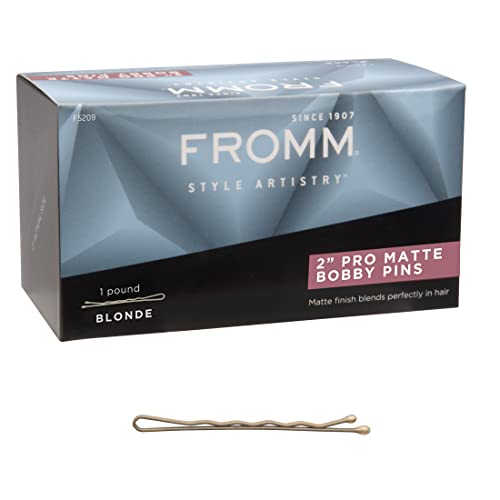 Épingles à cheveux frisées 5,1 cm Fromm Style Artistry blond mat lot de 600 pièces