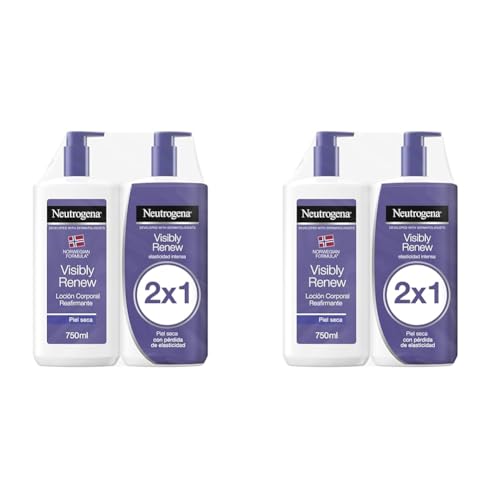 Neutrogena, Visibly Renew Loción Corporal Elasticidad Intensa, Para Piel Seca, Hidratante, Reafirmante, De Rápida Absorción, 2 x 750ml (Paquete de 2)