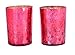 Red Mercury Finish Candle Holders Set of 2 Tealight Votive Evening Decorations Gifts by MystiqueDecors