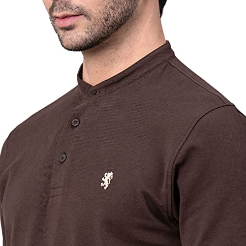 Image of Red Tape Henley Neck T-Shirt for Men | Comfortable & Breathable