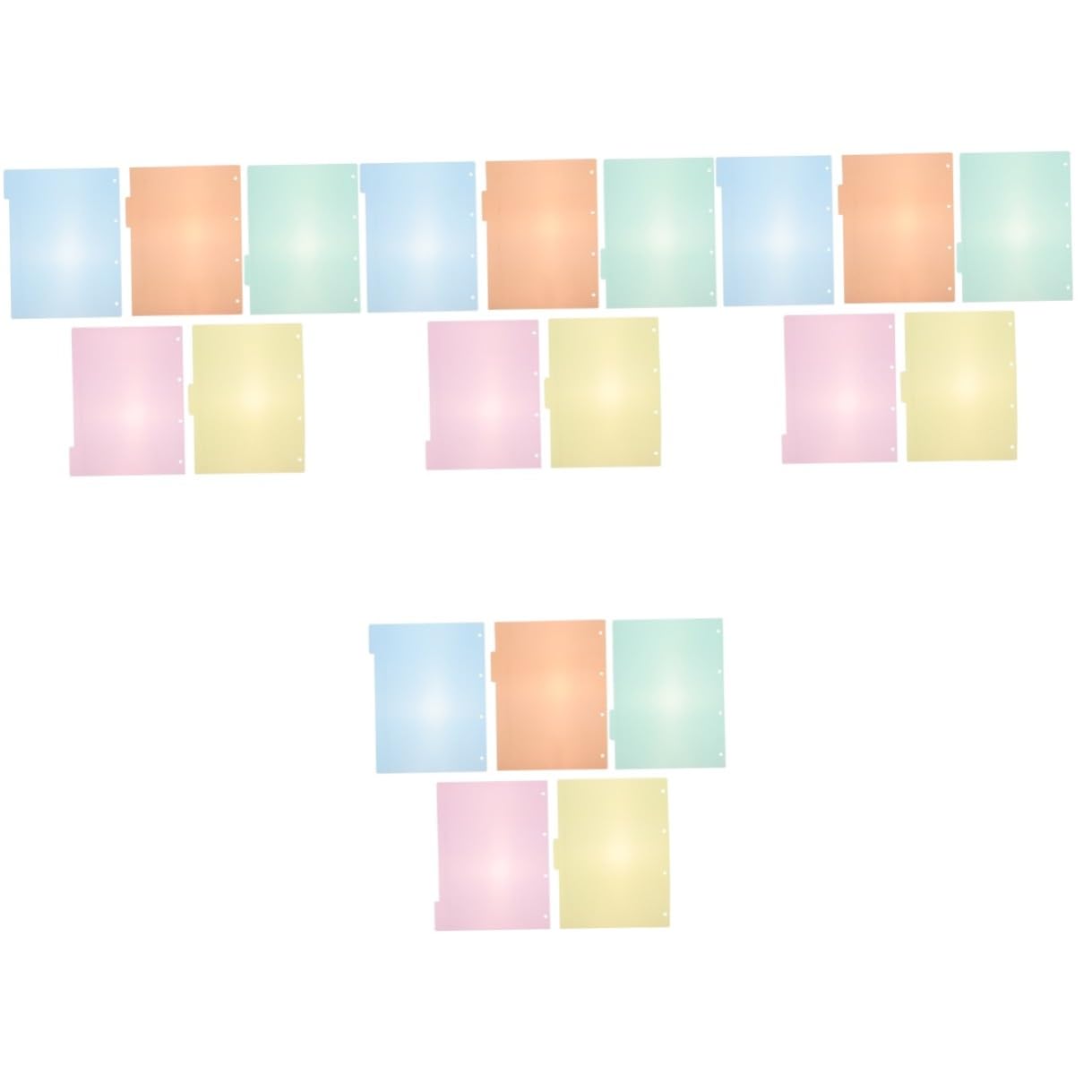DOITOOL 40 Pezzi Divisori per Raccoglitori in Carta Colorata Etichette Resistenti per Ufficio Scuola e Casa