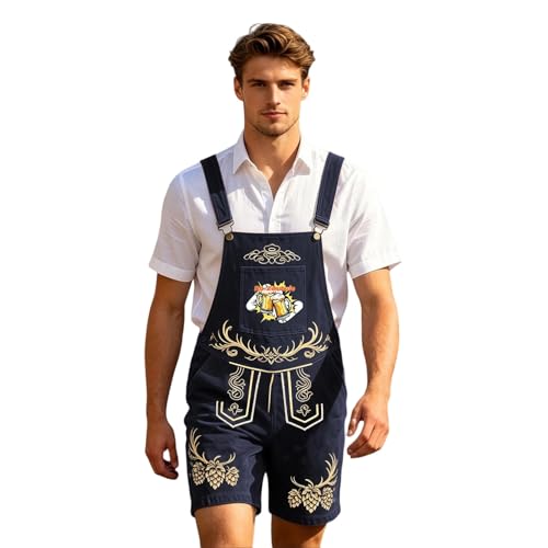 Lederhosen en cuir traditionnel marron pour homme costume bavarois de qualité