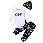 Baby Boy 1st Birthday Outfit Infant Boy First Birthday Clothes Boy Astronauts Cake Smash Bodysuit