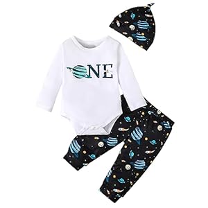 Baby Boy 1st Birthday Outfit Infant Boy First Birthday Clothes Boy Astronauts Cake Smash Bodysuit