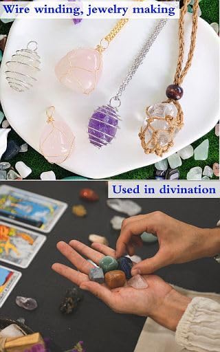 Miniatura 6 de YATOJUZI Piedras de cristal naturales pulidas de amatista de 1 libra, piedras preciosas de cristal a granel al por mayor para regalos de decoración