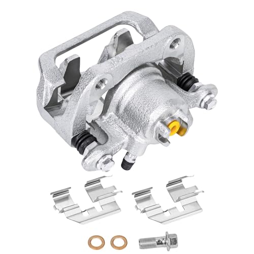 Image of Detroit Axle - Rear Left Brake Caliper w /Bracket Replacement for 2005 2006 2007 2008 2009 2010 Honda Odyssey