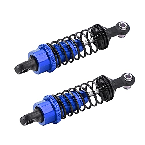 Juego de Amortiguadores de Aleación de Aluminio de 2 Piezas, Diseño Práctico de Choque de Coche de Alto Rendimiento para A959 A969 A979 K929 1/18 RC Car (Azul oscuro)