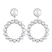 Produktbild UINGKID Damen Ohrringe Mode Ohrstecker Einfache Metall Perle geometrische Runde kreative Schmuck