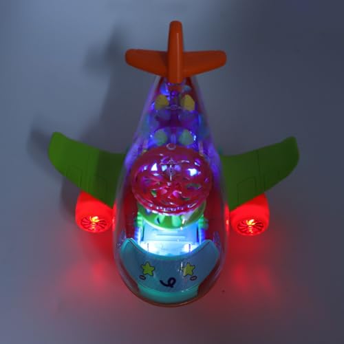 Avión eléctrico infantil con luces y música de engranajes 7