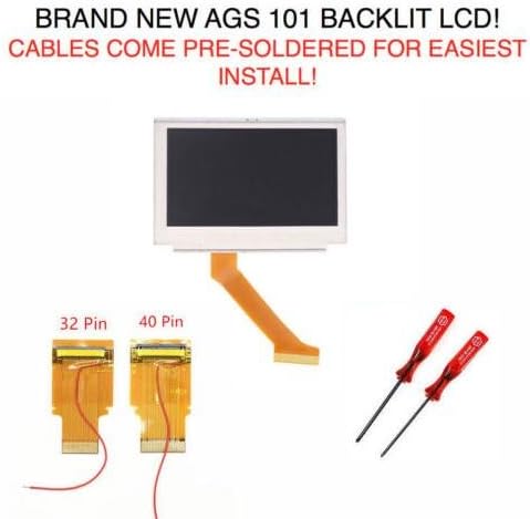 Gameboy Advance MOD LCD Backlight Kit 40 Pin GBA SP AGS-101 Backlit Screen
