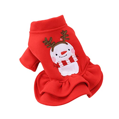 LEDMOMO 犬布 小型犬のクリスマス衣装. ハロウィンペット クリスマス犬のドレス 犬の誕生日のおもちゃ 犬用服 ハロウィン犬の衣装 犬のセーター ペット用品 子犬のスカート 赤