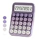 Lila Taschenrechner, Standard-Rechner, Gradient lila Taschenrechner mit 12-stelliger Anzeige und großen Tasten, lila Bürobedarf und Schreibtisch-Accessoires, Rechner für Büro, Schule