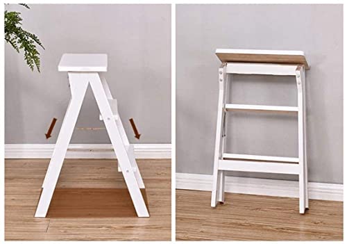 Silla utilidad familiar de madera maciza con 3 peldaños estables y cierre plegable 3