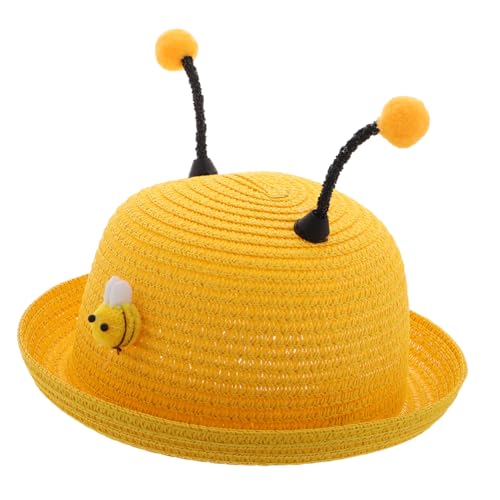 BESPORTBLE Sun Hat for Lightweight Bee Design Beach Cap with UV Protection for Boys Breathable Wide Brim Summer Hat for Outdoor Fun Yellow