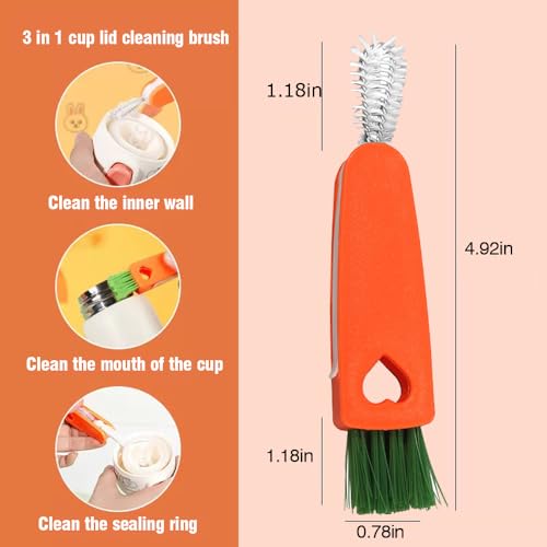 Image of Hard Bristle Crevice Cleaning Brush,3 in 1 Cup Lid Cleaning Brush,Keyboard Brush,Crevice Cleaning Brushes for Household use,Window Track Cleaning Tools,Use Bathroom,Kitchen, Sink, Sliding Door