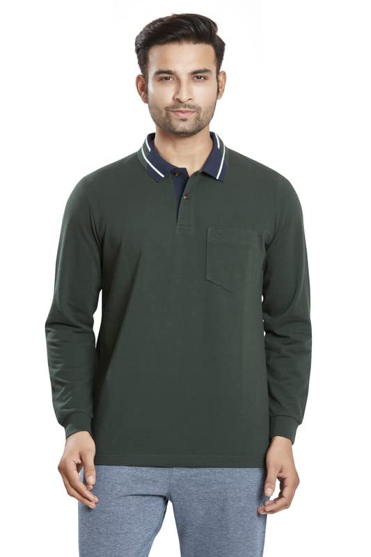 Image of Celsius Men's Polo Collar Full Sleeve T Shirt