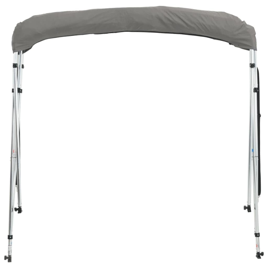 4-Bow bimini top z bocznymi częściami z siateczki, 243 x (170-182) x 137 cm, poliester 600D z powłoką PU, aluminiowa rama, odporna na promieniowanie UV i wodę, osłona na łódź, ochrona przed