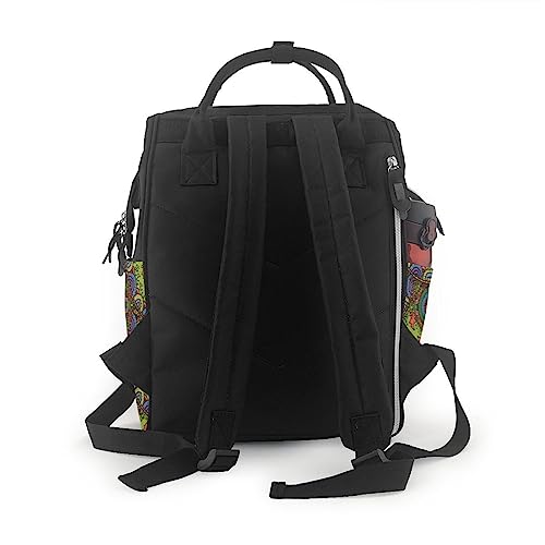 Sac à dos décontracté mandala multicolore : l'atout mode et PC portable taille unique - 3