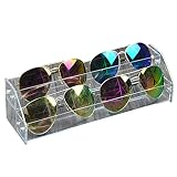 GOTOTOP Vitrina Organizadora de Gafas de Sol Acrílica Multicapa, Caja de Almacenamiento Transparente para Accesorios de Moda, Gafas, Joyas, Esmalte de Uñas (2 capas)