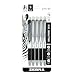 Zebra Pen Z-Grip Flight Retractable Ballpoint Pen, Bold Point, 1.2mm, Black Ink, 5-Count