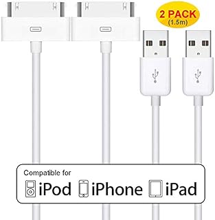 iPhone 4 4s Charger Cable iPad Charger, 2Pack 5 Feet Certified 30-Pin Charging