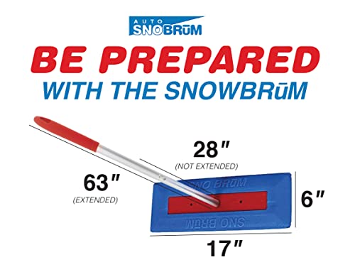 Sno Brum Original Snow Werkzeug zum Entfernen mit 48 cm-76 cm (48,3 cm zu 76,2 cm) Kompaktes Teleskop Griff (1 Pack)