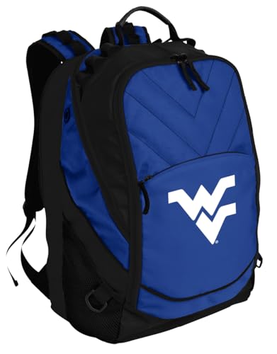 Image of Broad Bay West Virginia University Backpack | Official WVU Mountaineers Logo, Padded Laptop Computer Section, Premium 600D Nylon Fabric