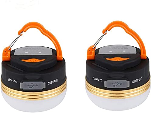 Lot de 2 lampes de camping magnétiques rechargeables par USB, lanterne de camping LED 4 modes avec lumière rouge SOS pour extérieur, camping, randonnée, tentes d'urgence Cover
