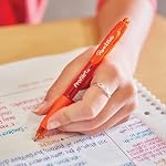 Paper Mate Stylos à bille rétractables profilés, gras (1.4mm), Noir, 12 Nombre