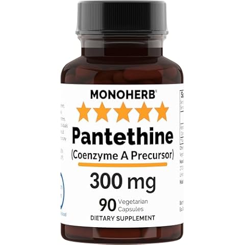 MONOHERB Pantethine 300 mg per Capsule - 90 Vegetarian Capsules Cover