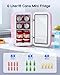 BEICHEN Mini Fridge,6 Liter / 8 Can Small Fridge for Bedroom, Car, Office & Dorm, AC100-120 V/DC 12 V Portable Thermoelectric Cooler & Warmer for Skincare, Food, Drinks,Pink