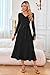 Arach&Cloz Strickkleid Damen Herbst Winterkleid Lang Plissee V-Ausschnitt Langarm Pulloverkleid Elegant Midi Kleider Winter