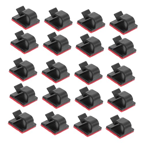 HOMSFOU 100pièces Clips Pour Câbles Adhésifs Clips De Gestion De Câbles Muraux Pinces De Fixation Pour Organisation Facile Des