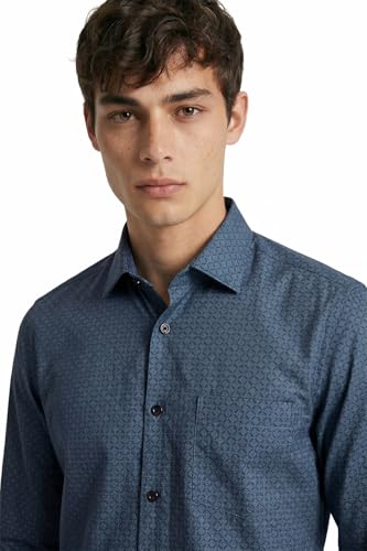 Image of Van Heusen Formal Shirt for Men | Cotton | Print | Slim Fit | Full Sleeves