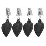 IWOWHERO Pesas para Mantel de Hierro Fundido Pinzas Colgantes en Forma de Corazón, 4 Unidades, Resistentes al Viento y Agua, Ideales para Exteriores, Picnics, Bodas y Jardín