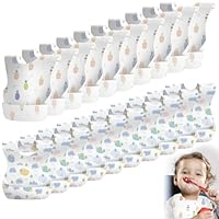 Doukesh Einweg Lätzchen Einweg Reiselätzchen Baby Lätzchen Wasserdicht Einweglätzchen für baby Kleinkinder 20 Stück