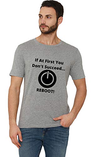 WorkshopGraphic Printed T-Shirt for Men & Women | Reboot Sucsess Original T-Shirt Funny Quotes Gifts for Friends Birthday Friendship Day etc.
