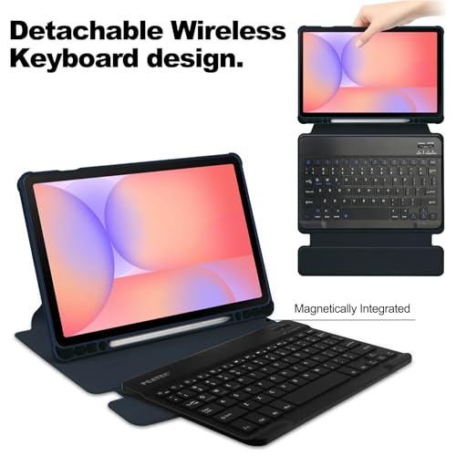 Funda teclado Samsung Galaxy Tab S10 Lite 2025 evita caídas con soporte de lápiz 4