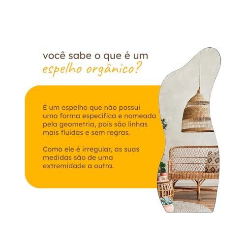 Espelho Grande Moderno Pinterest Orgânico Corpo Inteiro de Chão com Moldura em Couro Industrial 60x1