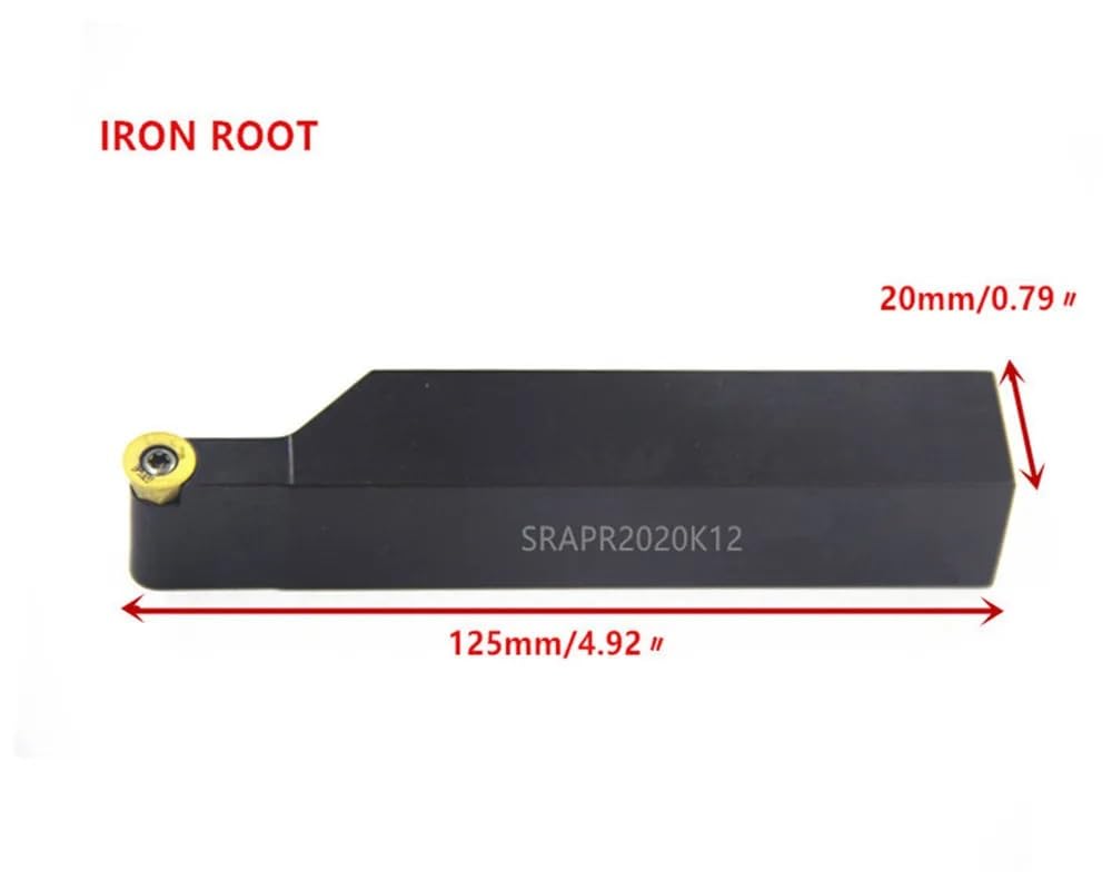 1 pz SRAPR, SRAPL1616H12 2020K12 2525M12 3232P12 Portautensili for Tornitura Esterna(SRAPR1616H12)