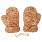 Matériaux de haute qualité:Les gants pour femmes sont fabriqué en fausse fourrure et polaire de haute qualité,doux et souple,épais et chaud,très confortable à porter et garder vos mains aux chauds en hiver.