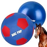 ANC POP Herding Ball for Horse Horse Ball & Ball Cover 40' Ball for Horses Large for Play Herding Ball Herding Ball Horse Toys for Horse (Blue & Red)