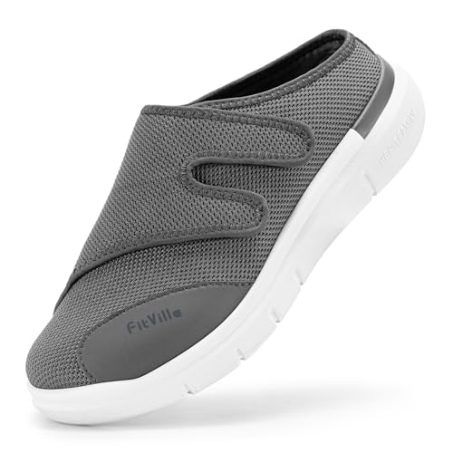 FitVille Orthopedic Slippers for Men with Arch Support Extra Wide Slip-On Design for All-Day Comfort Ideal for Diabetes Neuropathy Swollen Feet & Lymphedema product thumbnail 9