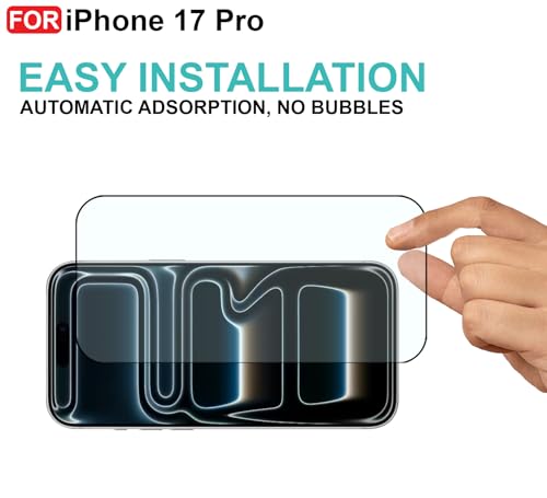 Image of CEDO Tempered Glass for iPhone 17 Pro (5G) | Screen Protector Full HD Quality Tempered Glass Anti-Scratch Edge to Edge Coverage with Easy Installation Kit (Black)