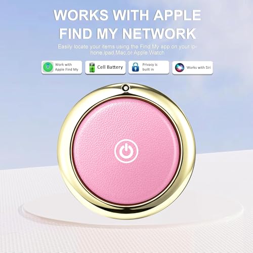Tracker Tag Finders Work for Apple Find My (iOS Only) GPS Tracker Atags for Luggage Keys Backpack (Pink, 1Pack) — view 2