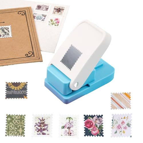 BAOFALI 1x0.8inch Rectangular Postage Stamp Punch Lever Action Craft Punch for Paper Crafting Scrapbooking Handmade Paper Punch Crafting Scrapbooking,DIY Card Making