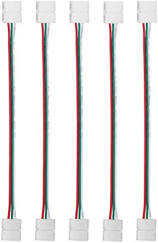 Protium LED Strip Snap wire Connector for 3 pin type of adddressable LED strips (15cm) Pack of 5 Pieces, Connect strip to Strip